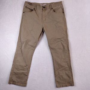Classic Wrangler Retro Khaki Pocket Pants 35x30 Cotton Slim Straight Stretch